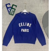 Inexpensive Celine Cashmere & Wool Sweater C71025 Blue 2024