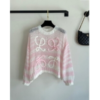 ​Luxury Classic Loewe Mohair Sweater L71210 Pink 2024