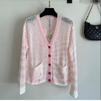 Top Quality Loewe Mohair Cardigan L71211 Pink 2024