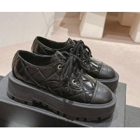 Grade Quality Chanel Quilted Calfskin Lace ups Black 816108