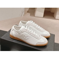 Stylish Chanel Calfskin Sneakers White 816111