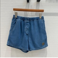 Luxury Cheap Miu Miu Denim Shorts M71213 Blue 2024