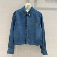 Original Cheap Miu Miu Denim Shirt M71214 Blue 2024