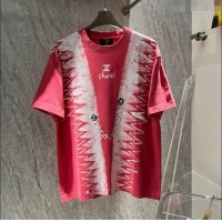 Spot Bulk Chanel Cotton T-shirt CH72602 Red 2024 (For Men)