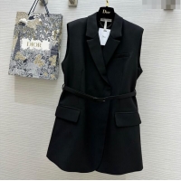 Luxurious Cheap Dior Vest with Belt D8711 Black 2024