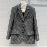 Top Design Gucci GG Jacket G8716 Grey 2024