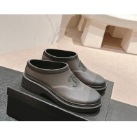 Good Looking Chanel Rubber Ankle Rain Boots Grey 817009