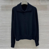 Famous Brand Prada Cashmere Cardigan P8810 Black 2024