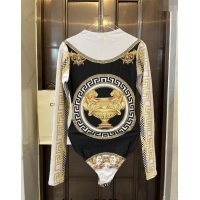 Buy Discount Versace Long Sleeve Swimwear 0709 Black/White 2024