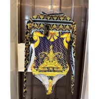 ​Good Taste Versace x Fendi Long Sleeve Swimwear 0709 Purple/Green 2024