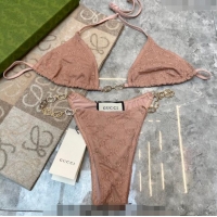 ​Unique Style Gucci GG Mesh Swimwear 0709 Nude Pink 2024