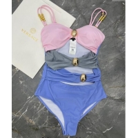 ​Popular Style Versace Swimwear with Metal-Charm Charm 0709 Blue 2024