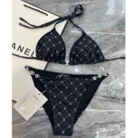 Top Quality Chanel Swimwear with Quilted CC with Chain 0729 Black 2024