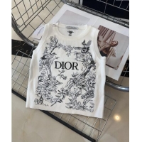 Luxurious Dior Vest with embroidery 0729 White 2024