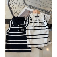 Unique Style Miu Miu Vest with Stripes 0729 White/Black 2024