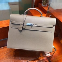 Market Sells Hermes Kelly 38 Briefcase in Epsom Leather H2101 Etoupe 2024 (Full Handmade)