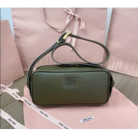 Cheap Design Miu Miu Calf Leather Shoulder Bag 5BC158 Green 2024