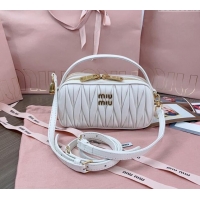 Trendy Design Miu Miu Matelasse nappa leather shoulder bag 5BH229 White 2024