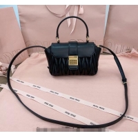 Trendy Design Miu Miu Matelasse nappa leather mini-bag 5BP083 Black 2024