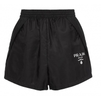 Top Grade Prada Re-Nylon Logo-embroidered Shorts PA5418 Black