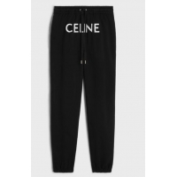 ​Well Crafted Celine Track Pants In Cotton Fleece CE1457 Black/White