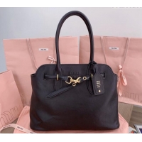 Market Sells Miu Miu Aventure nappa leather tote bag 5BG291 Black 2024