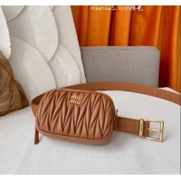 Buy Inexpensive Miu Miu Belt Bag 3cm M62511 Brown 2024