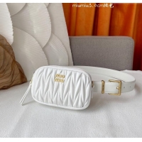 Unique Discount Miu Miu Belt Bag 3cm M62511 White 2024