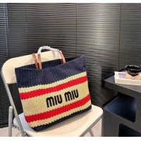 Well Crafted Miu Miu Crochet fabric tote bag 0729 Beige/Dark Beige 2024