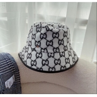 Low Cost Gucci Wool Bucket Hat 0731 Black/White 2023