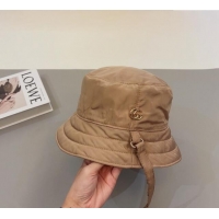 Super Quality Gucci GG Canvas and Nylon Bucket Hat 0712 Beige with GG 2023