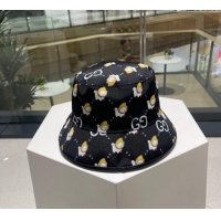 Promotional Gucci Animal Print Bucket Hat 0731 Black 2023