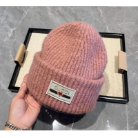 Shop Luxurious Gucci Love Knit Hat 0807 Light Red 2023