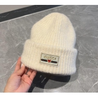 Buy Discount Gucci Love Knit Hat 0807 White 2023