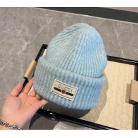 Good Quality Gucci Love Knit Hat 0807 Light Blue 2023