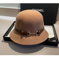 Buy Popular Gucci Wool Hat with Horsebit 1108 Brown 2023