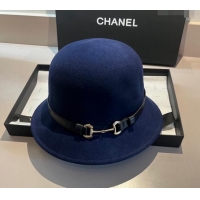 Affordable Price Gucci Wool Hat with Horsebit 1108 Blue 2023