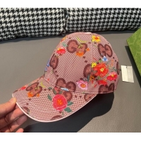 Fashion Show Collections Gucci GG Flora Baseball Hat 1206 Pink 2023