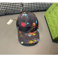 Well Crafted Gucci GG Flora Baseball Hat 1206 Black 2023