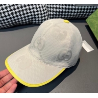 Traditional Discount Gucci Jumbo GG Baseball Hat 1206 Yellow 2023