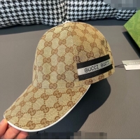 Good Looking Gucci GG Baseball Hat with Siganture 1206 Beige 2023