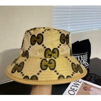 Top Design Gucci Interlocking G Bucket Hat 0112 Yellow 2024