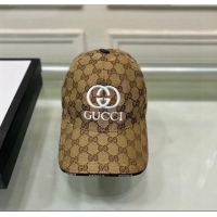 Discount Gucci GG Canvas Baseball hat with Interlocking G 0301 Camel 2024