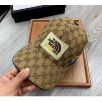 New Cheap The North Face x Gucci Baseball Hat 0301 Camel 2024