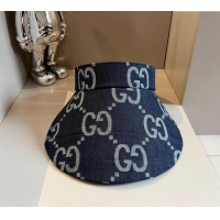 Traditional Specials Gucci Maxi GG Canvas Visor Hat 0403 Denim Blue 2024 