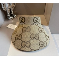 Trendy Design Gucci Maxi GG Canvas Visor Hat 0403 Camel 2024