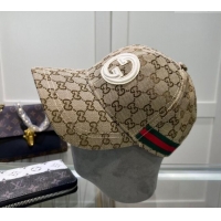 Best Price Gucci GG Canvas Baseball Hat with Interlocking G 040301 Beige 2024