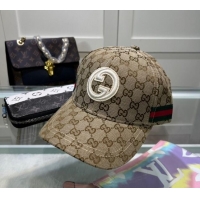 Best Price Gucci GG Canvas Baseball Hat with Interlocking G 040301 Beige 2024