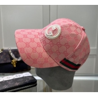 Good Looking Gucci GG Canvas Baseball Hat with Interlocking G 040301 Pink 2024