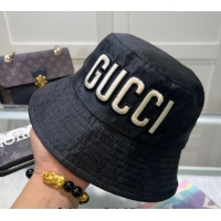 Market Sells Gucci Shiny GG Bucket hat with Maxi GUCCI 0513 Black 2024